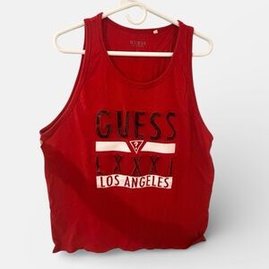 Guess Vibrant Red Sleeveless Top
